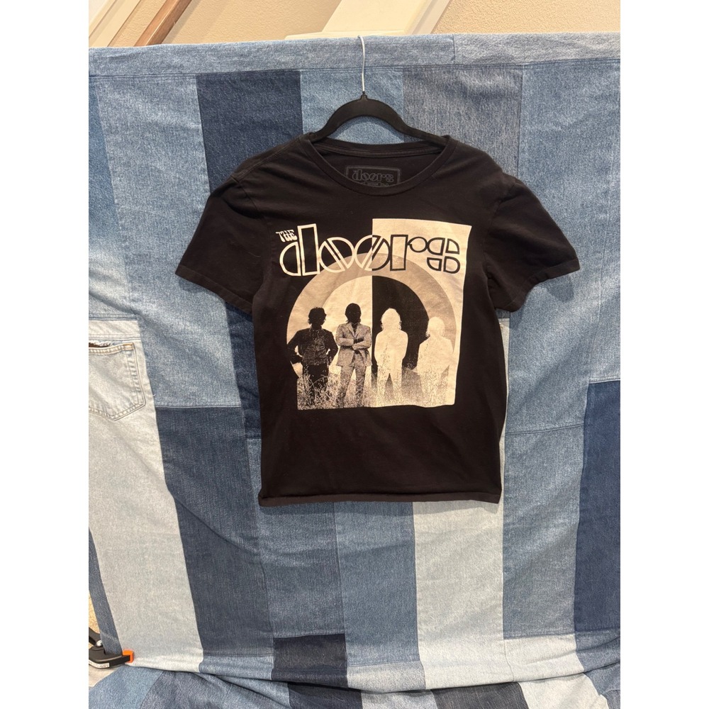 The Doors Graphic T-Shirt Mens Medium Black Band Tee Jim Morrison Rock Music